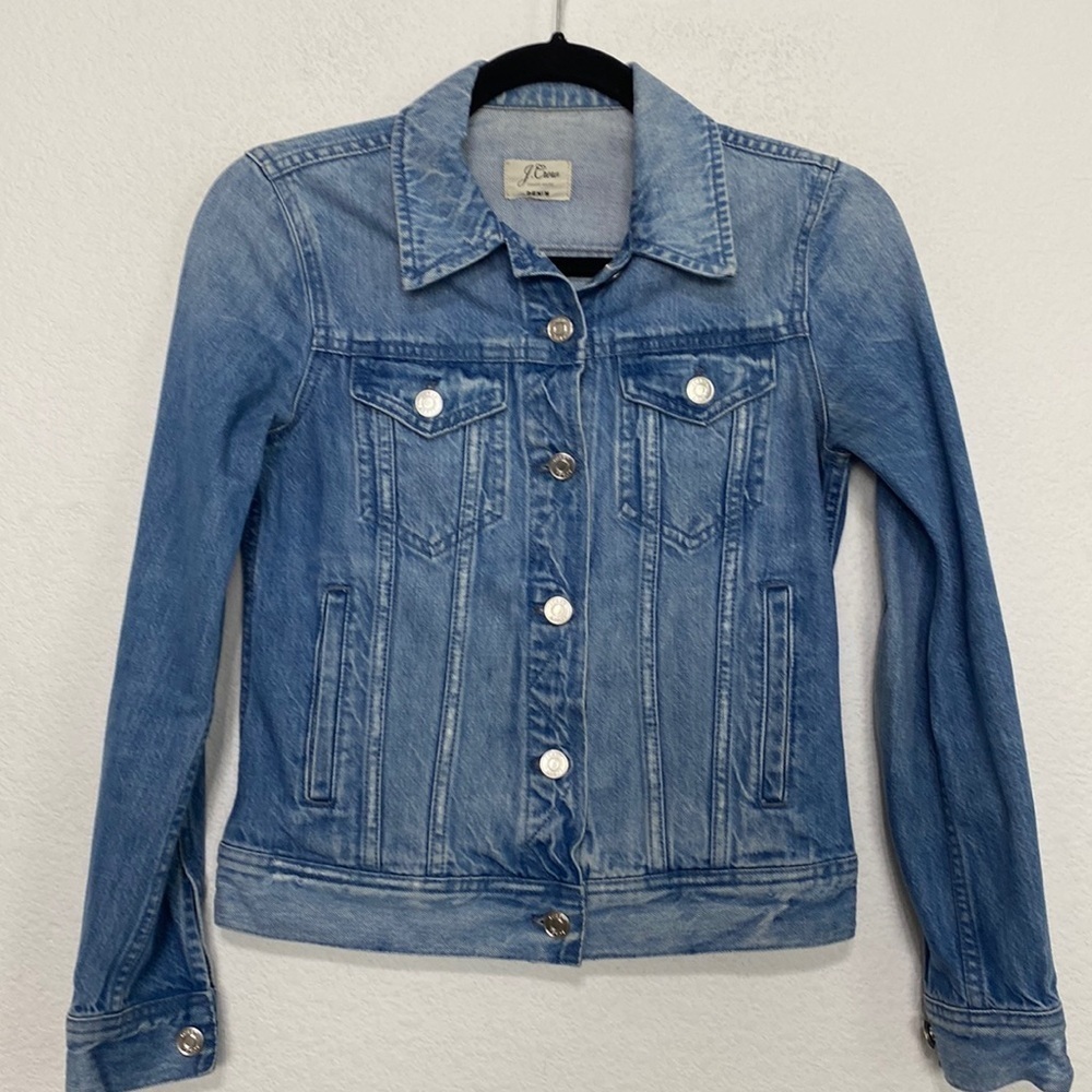 J. Crew Blue 100% Cotton Four Front Pocket Jean Jacket